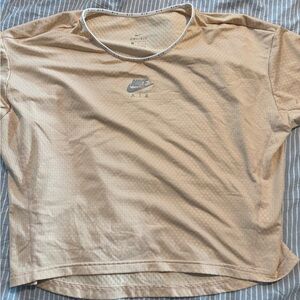Nike Beige Dri-FIT Air Short Sleeve Crew Tee